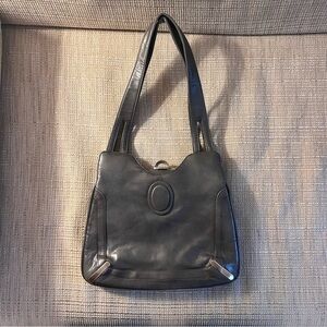 Grey/Green Vintage Bag with Mirror Inside!
